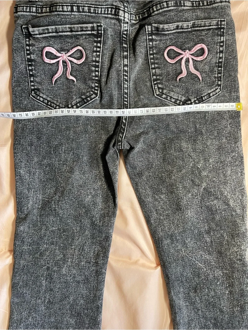 Girl Acid-Wash Flare Jeans - Black